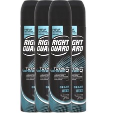Right Guard Total Defence 5 Clean Anti-Perspirant Deodorant Aerosol 4 x 250ml