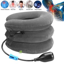 Cervical Collar Neck Relief Pillow Traction Brace Support Stretcher Inflatable A