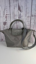 Longchamp Le Pliage Modele Depose Gray Grey Nylon Tote Crossbody Large READ