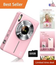 Digital Camera, FHD 1080P Digital Point and Shoot Camera with 16X Zoom Anti S...