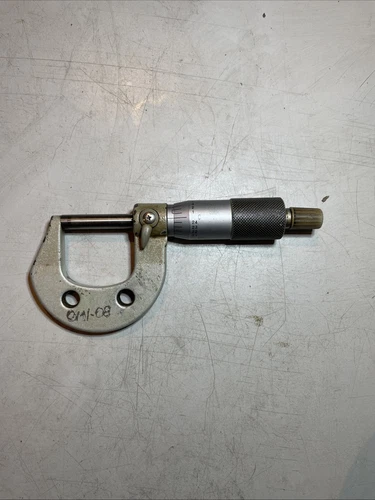 0-1” Outside Micrometer .0001” With Carbide Faces Ratchet And Locking Spindle