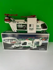 2001 Hess Helicopter Motorcycle and Cruiser New in Original Box! Works Tested!🔥