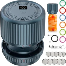 M12 Auto Stop Electric Mason Jar Vacuum Sealer - 2025 Upgrade Smart Jar Vacuum S