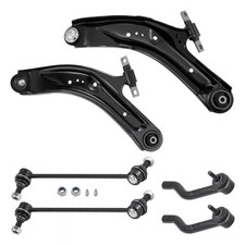 6pc Front Lower Control Arms with Ball Joint Tie Rods Sway Bars Kit for Nissan