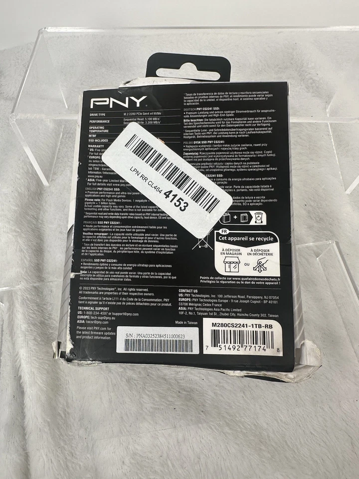 PNY M280CS2140-1TB-RB PCIe 4.0 x4 NVMe 1TB  Solid State Drive - Image 2 of 3