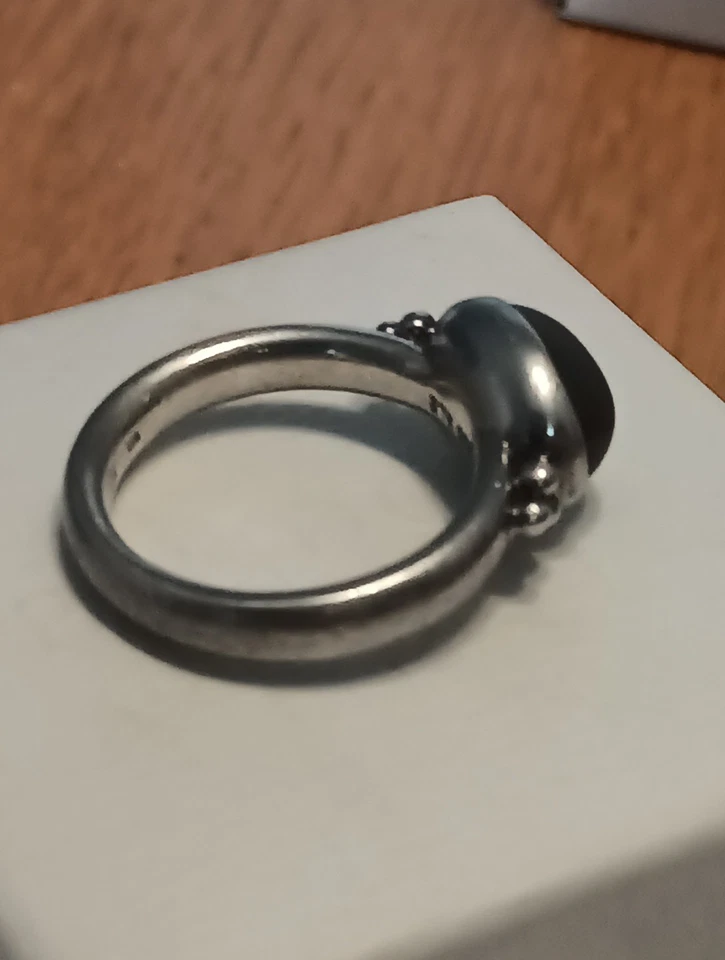 Hermoso Anillo Genuino Pandora Raro Piedra Lunar Foto 4 de 4