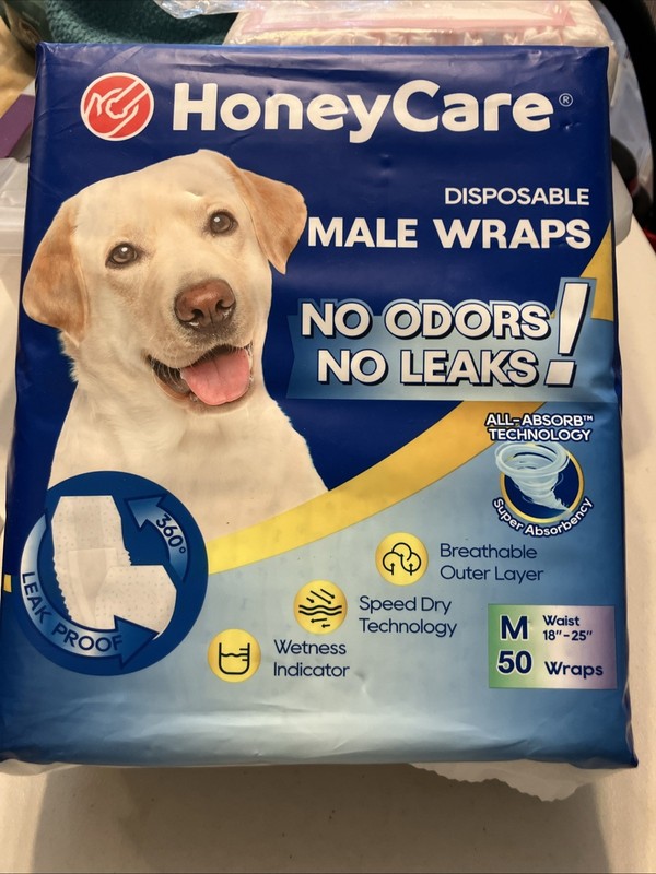 Honey Care Disposable Male Wrap Diapers Size Medium