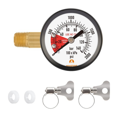 #ad 2quot; Pressure Gauge for CO2 Beer keg RegulatorRegulator Gauge0 2000psiRight ... $12.65
