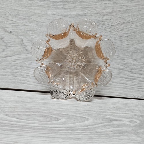 Vintage Light Pink Murano Style Depression Glass Trinket Dish Art Deco Ashtray - Picture 4 of 8