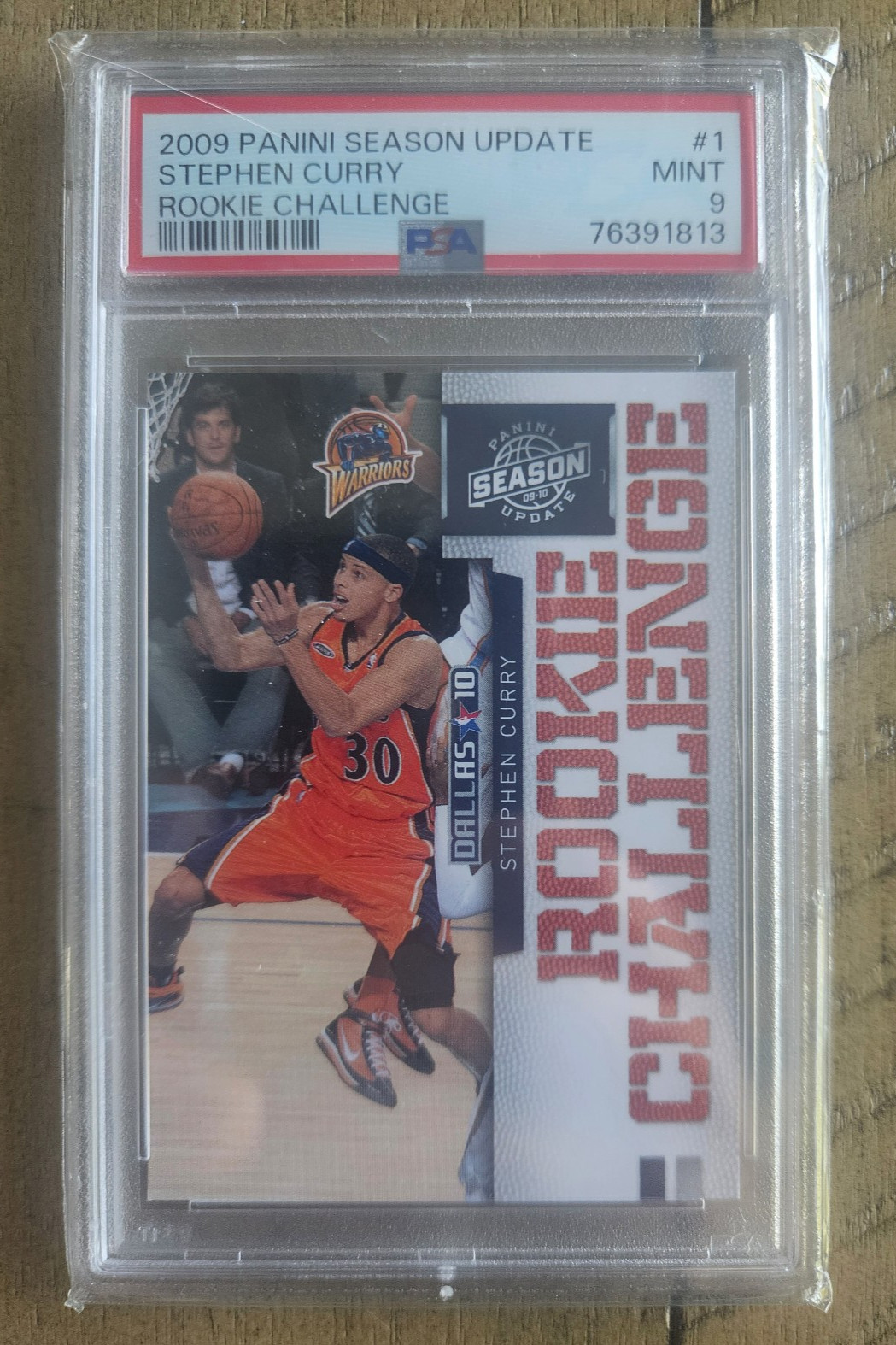 2009 Panini Season Update Basketball #1 Stephen Curry Rookie Challenge PSA 9 view 3