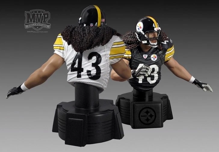 Camiseta deportiva negra coleccionable edición limitada Troy Polamalu Steelers NFL #43 Foto 4 de 4