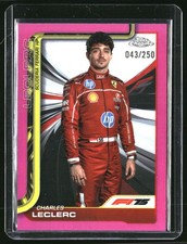 2025 Topps Chrome F1 Charles Leclerc Portrait Pink Refractor 043/250 #3