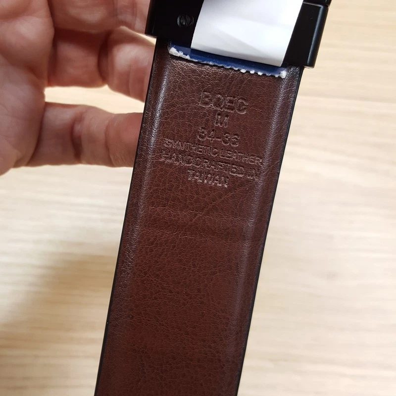 Cinto Masculino KENNETH COLE REACTION 34 36 Preto Marrom Couro Sintético Reversível - Imagem 4 de 4