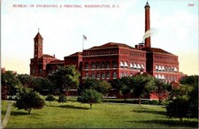 Vintage Bureau of Engraving & Printing Washington DC Postcard Made in Germany
