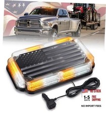 300 Bright 108 Led Roof Top Strobe Light Us Flag Pattern Amber White