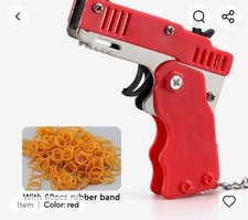 Rubber Band Toy Gun Cool Toy Red Colour