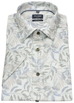 OLYMP Kurzarmhemd Modern Fit New Kent floraler Print mehrfarbig