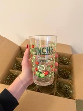 Inches Pint Glasses Colourful Printed 2-Pack Pub Glasses New UK Stock