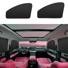 Window Sun Shade Car Curtains - Side Thiken Sun Shades front-T-2pcs Black