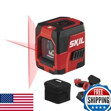 SKIL 50ft Red Self-Leveling Cross Line Laser Level Horizontal Vertical Rechargea