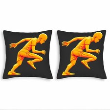 Set of 2 Throw Pillow Covers 18x18in - Modern Dynamic Design