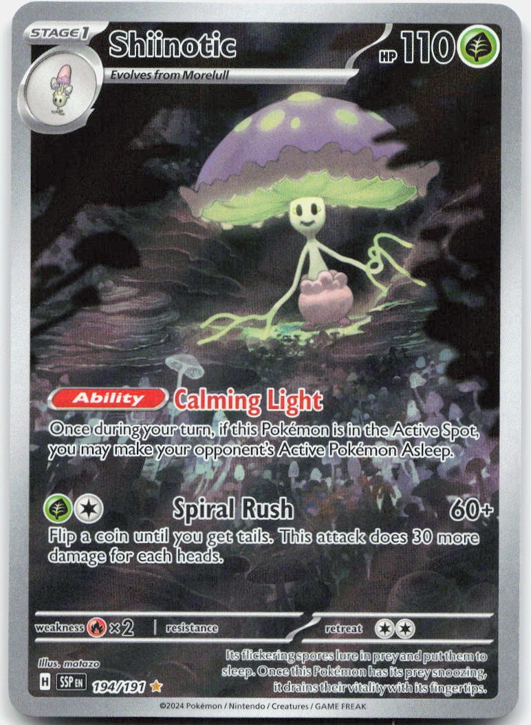 Shiinotic 194/191 Illustration Rare Surging Sparks Pokemon Holo Near Mint