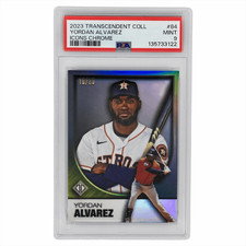 2023 Topps Transcendent Collection Icons Chrome Yordan Alvarez #84 PSA MINT 9
