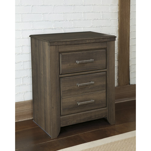 Signature Design by Ashley Casual Juararo 2 Drawer Nightstand, Dark Brown - Picture 5 of 6