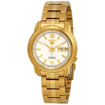 Seiko Series 5 Automatic White Dial Men's Watch SNKK84