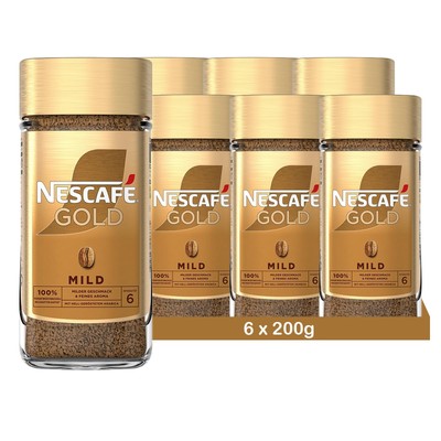 NESCAFÉ Gold Mild löslicher Kaffee (6 x 200g) Instantkaffee