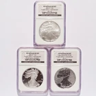 2006 Silver American Eagle Dollars 20th Anniversary 3-Coin Set NGC PR/RP/MS 69