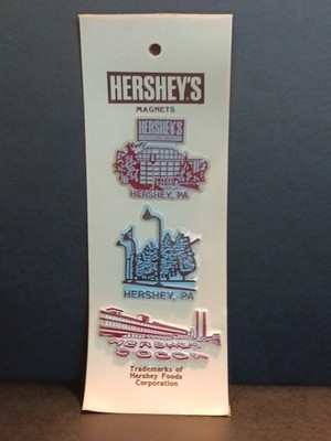 Hershey s chocolate cocoa Hershey Pennsylvania rubber magnet souvenir Set 1992