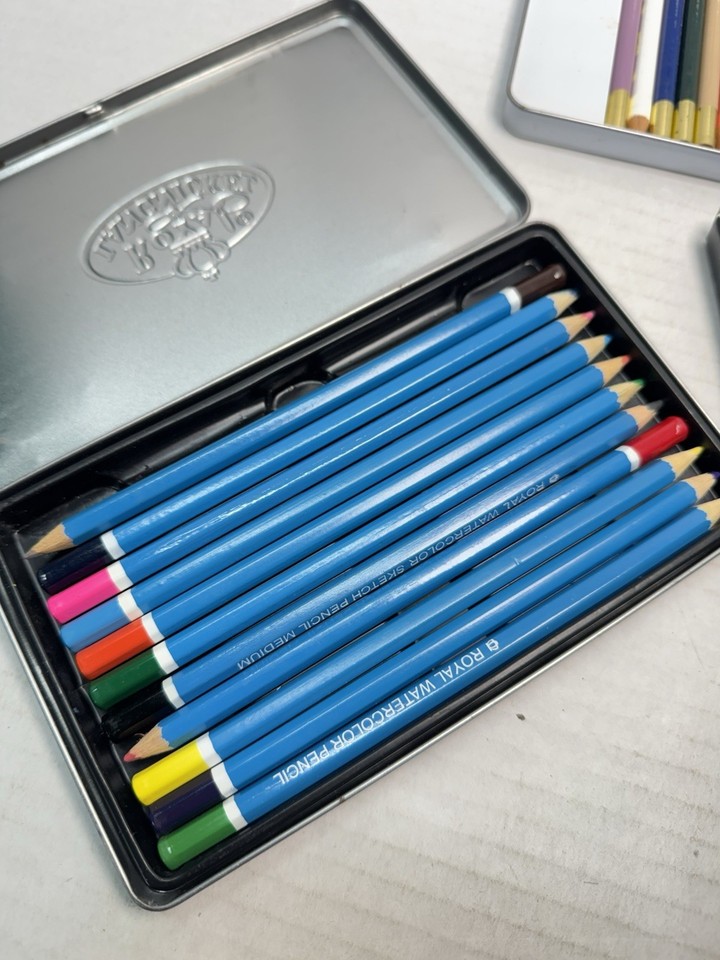Royal & Langnickel Watercolor Set - 29PC Pencils & Cakes Art Kit