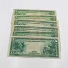 Series of 1914 $5 Federal Reserve Horse Blanket US Note NR Lot of 6 #C921-4 — photo 2
