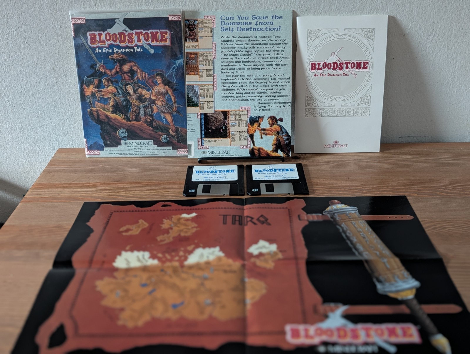 Vintage Bloodstone An Epic Dwarven Tale PC Computer Game IBM Floppy With Poster