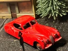 VINTAGE  DINKY TOYS JAGUAR # 157 RED IN EXCELLENT ORIGINAL CONDITION