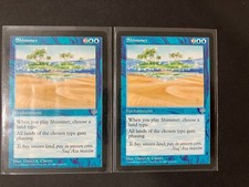 2 x SHIMMER Vintage Mirage MTG RESERVED LIST Magic the Gathering Blue Cards