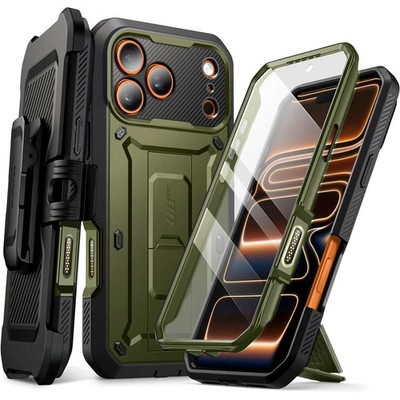 Handyhülle für iPhone 17 Pro Max Supcase Case Cover Schutzhülle Schwarz-Grün