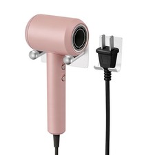 Hair Dryer Holder Wall Mounted with No-Drilling for Bathroom, Silver