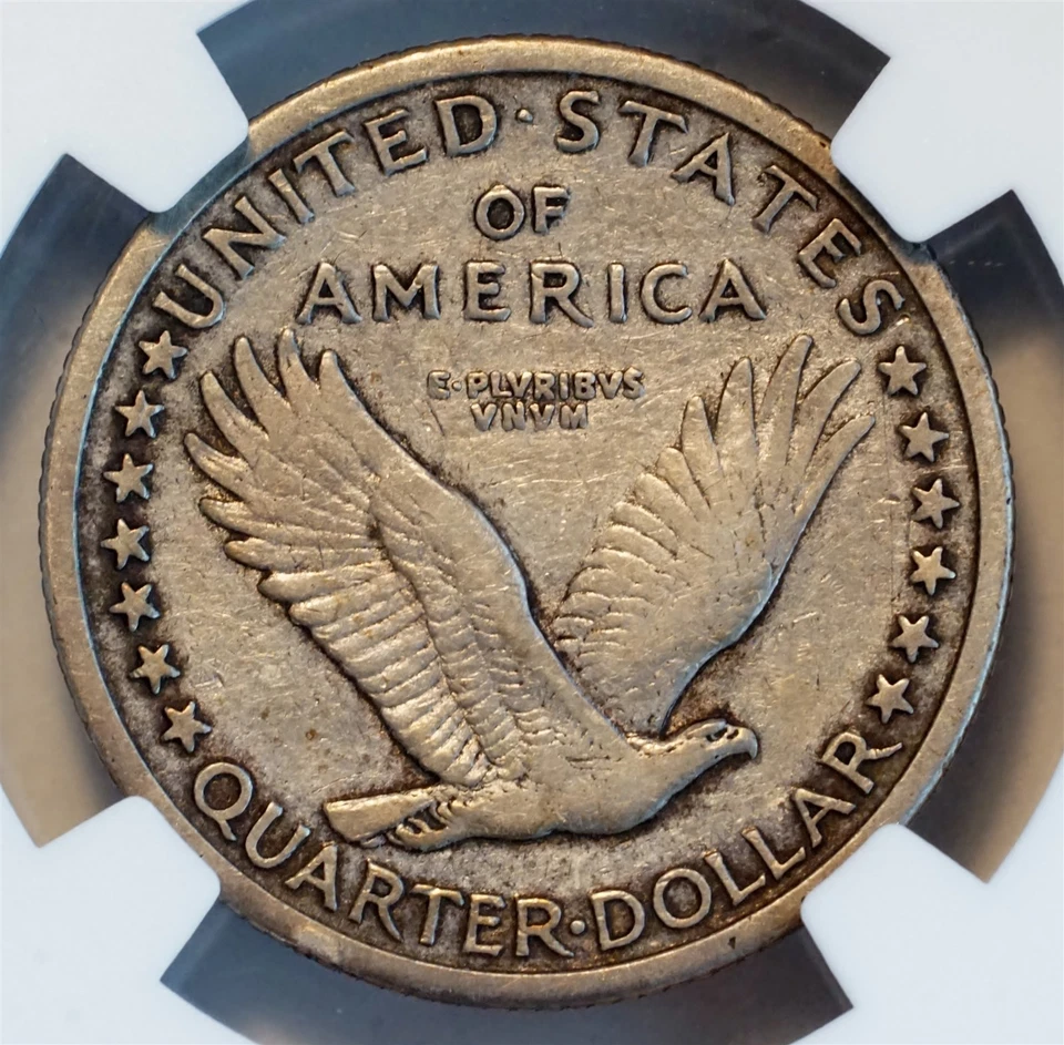 1917 25C US Standing Liberty Silver Quarter TYPE 1 (NGC XF 40 XF40)  - Image 4 of 4