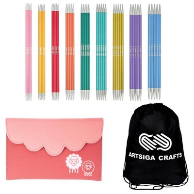KnitPro Zing Deluxe Set 6 inch DPN Double Pointed Knitting Needles Size 0, 1,...