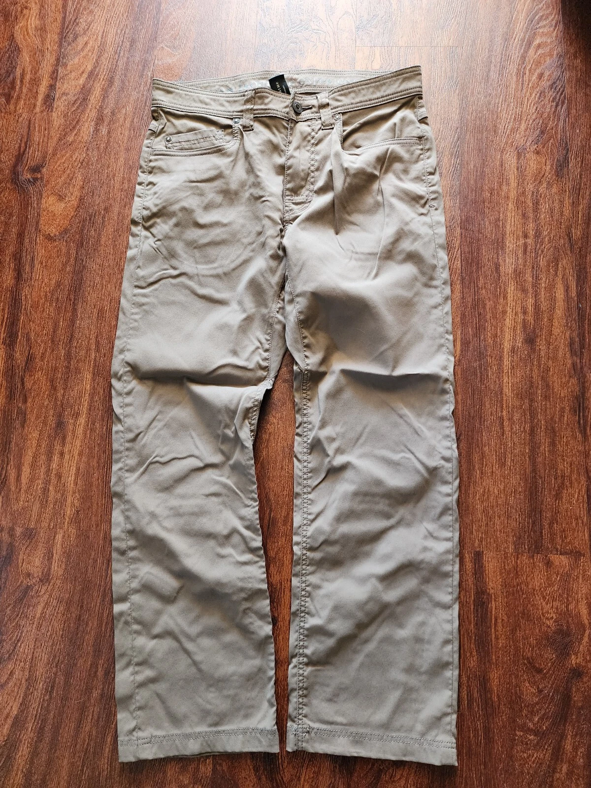 PRANA BREATHE HIKING PANTS BROWN SIZE 30X28 USED
