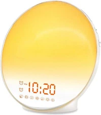 Wake Up Light Sunrise Alarm Clock for Kids, Heavy Sleepers, Bedroom, with Sunris