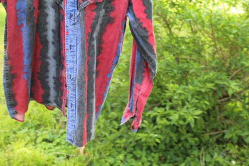 RODEO ACTIVE MANS SHIRT 100% COTTON SIZE LARGE RED BLACK BLUE OVER YOLK WESTERN - Picture 12 of 18