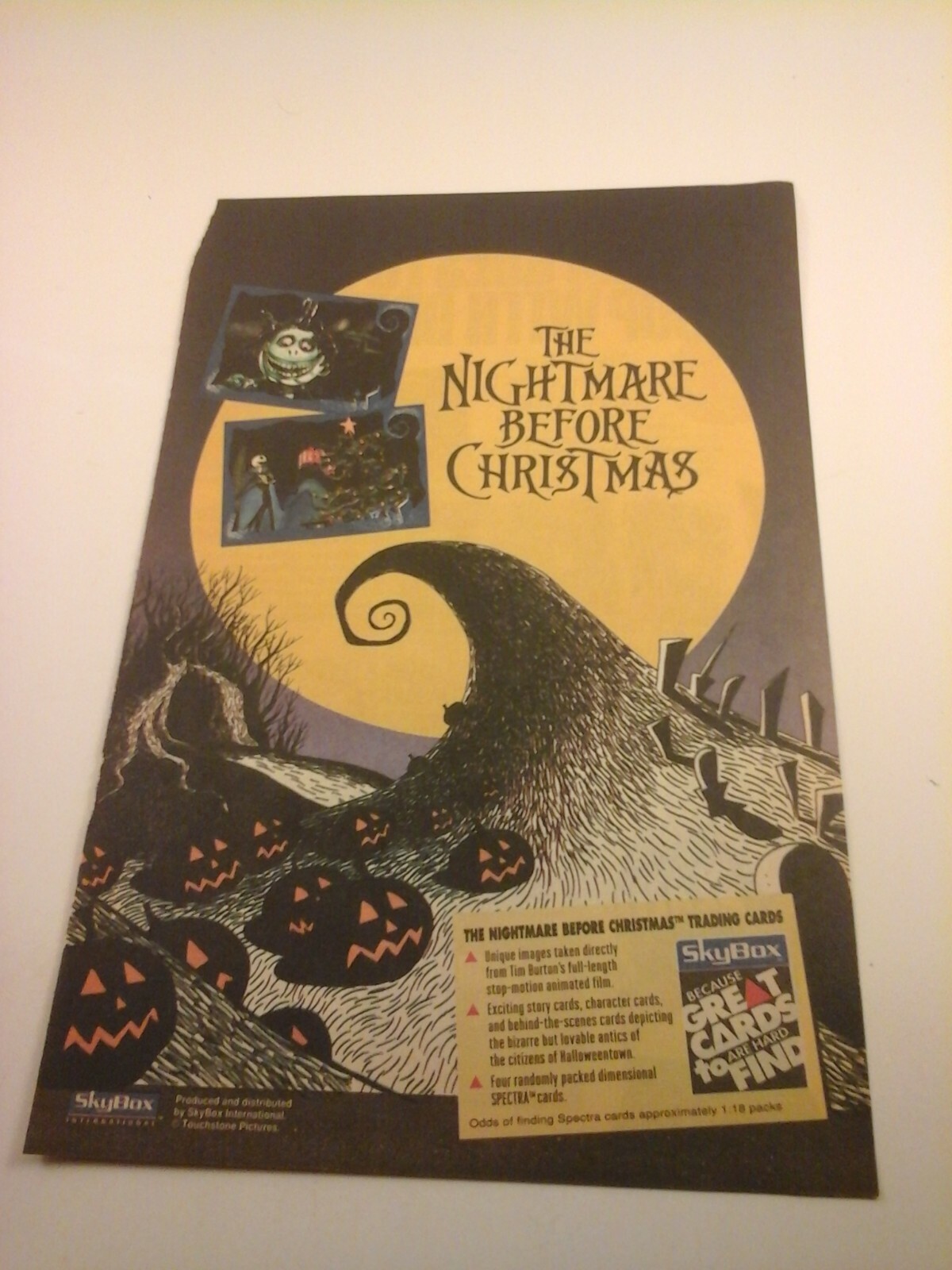 NIGHTMARE BEFORE CHRISTMAS - TRADING CARDS - 1994 Movie Print Ad (Mini  Poster) | eBay
