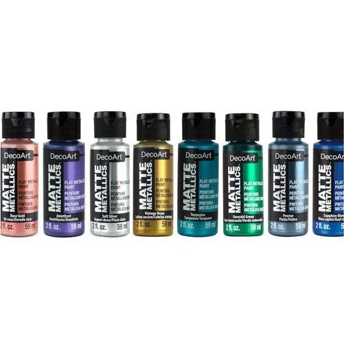 DecoArt Matte Metallics Acrylic Paint - 2oz 59ml - Various - BUY 5, GET 5 FREE!!