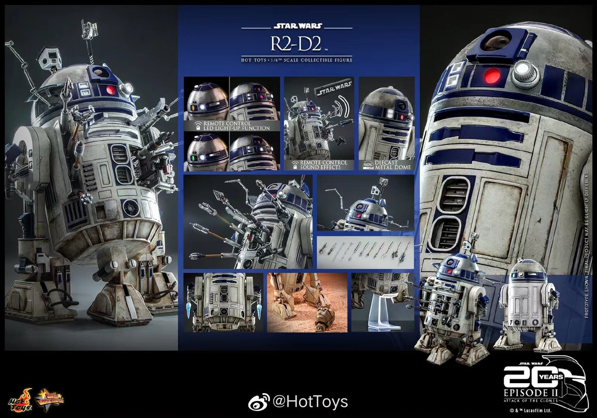 HotToys Star Wars II:Robot R2-D2 1/6 Scale Action Figure Model