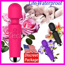 Rechargeable MultiSpeed Women Vibrator Full Body Personal Massage Wand Massager