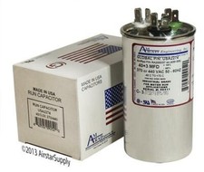 40 + 3 uF MFD x 370 / 440 VAC Motor Run Capacitor AmRad USA2274 - Made in USA