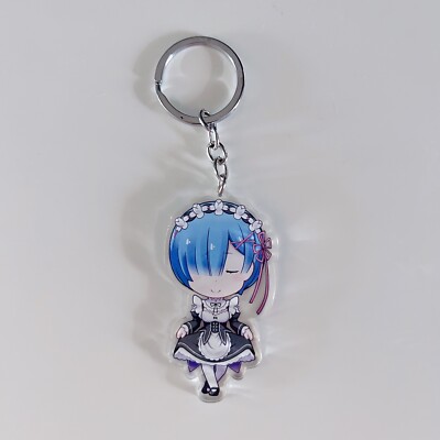 Rem + Ram Re Zero Starting Life in Another World Anime rezero Keychain